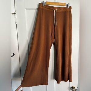 MATE The Label Organic Thermal Wide Leg Pant, color Sedona, size Medium